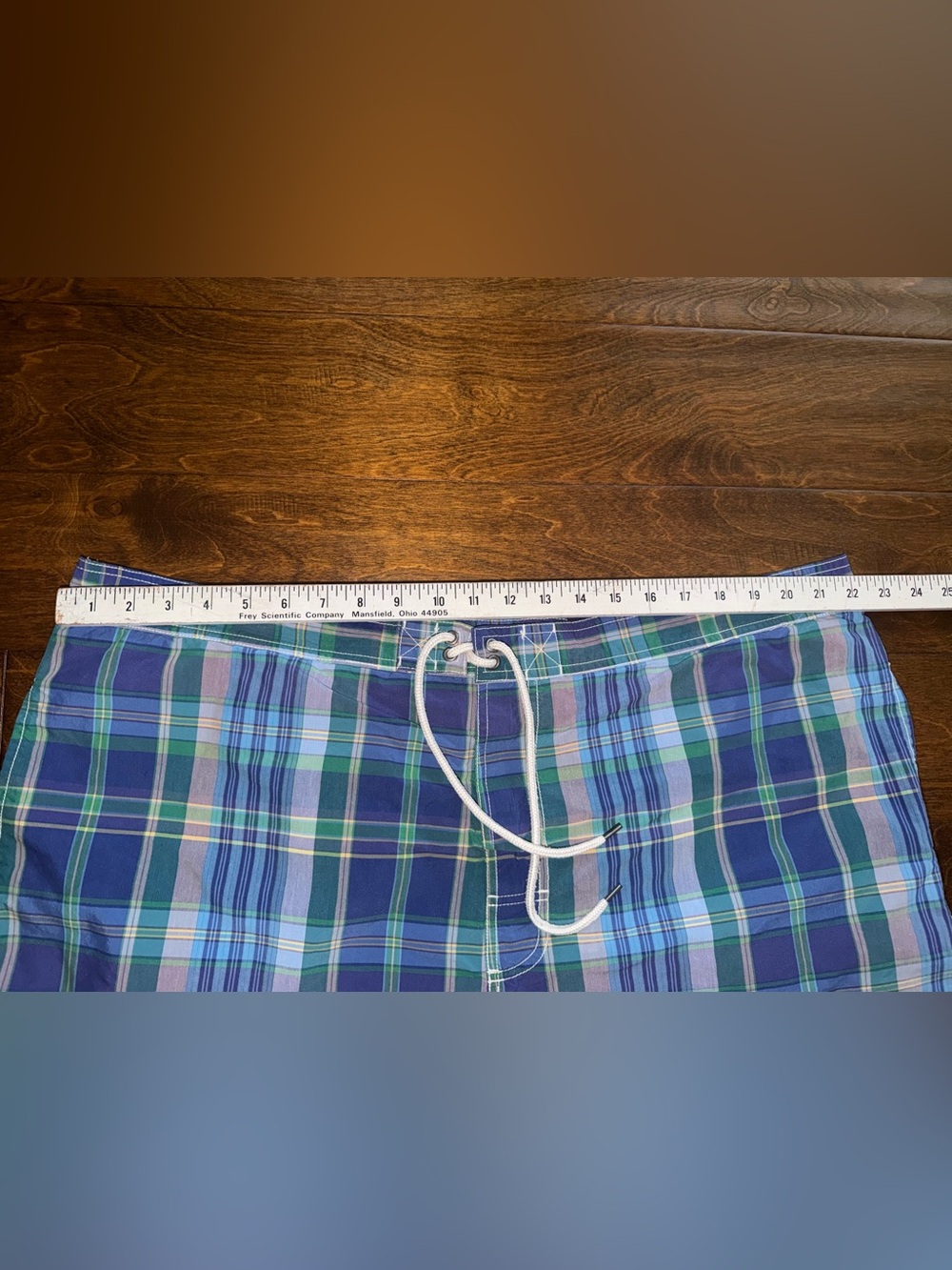 Polo Ralph Lauren Swim Shorts Mens 3XB Big Blue Plaid Trunks Pockets - Picture 7 of 10